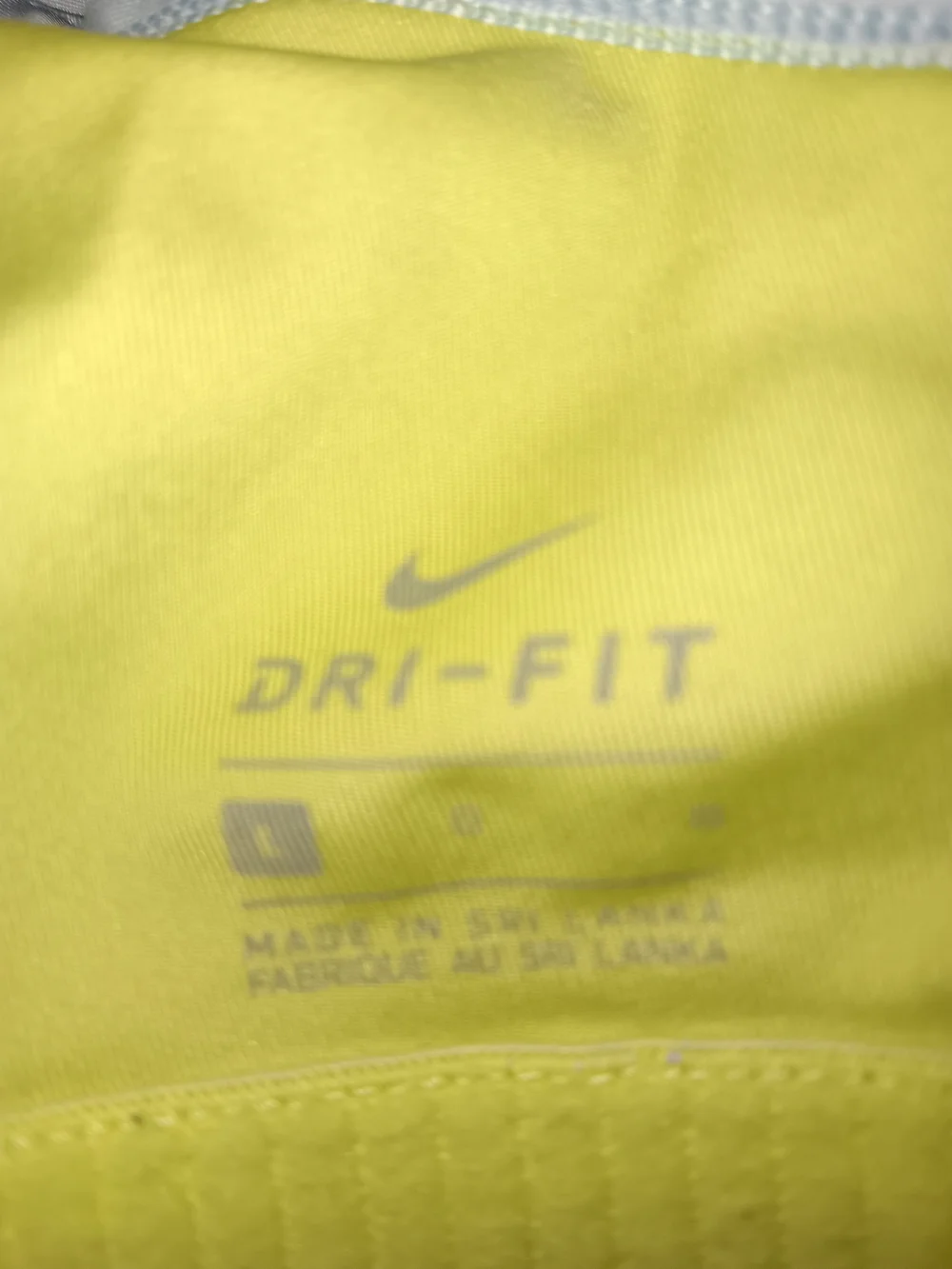Nike Yellow and Navy Colorblock Racerback Swim Top